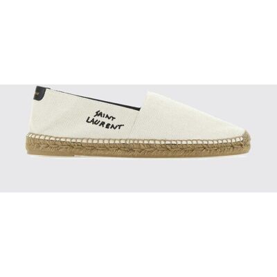 Saint Laurent Espadrillas classiche in canvas di lino e cotone con logo ricamato Bianco Taglia 42 Saint Laurent Espadrillas classiche in canvas di lino e cotone con logo ricamato Bianco Taglia 42