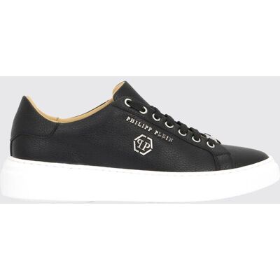 Philipp Plein Sneakers basse stringate in pelle liscia con punta tonda Nero Taglia 46 Philipp Plein Sneakers basse stringate in pelle liscia con punta tonda Nero Taglia 46