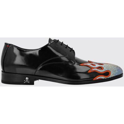 Philipp Plein Scarpe Oxford in pelle spazzolata con applicazione di strass Nero Taglia 41 Philipp Plein Scarpe Oxford in pelle spazzolata con applicazione di strass Nero Taglia 41