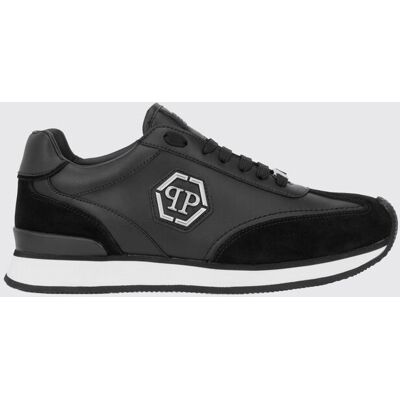 Philipp Plein Sneakers low top in pelle e suede con logo Hexagon e monogram Nero Taglia 41 Philipp Plein Sneakers low top in pelle e suede con logo Hexagon e monogram Nero Taglia 41