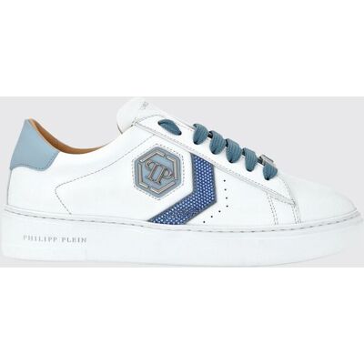 Philipp Plein Sneakers basse in pelle con monogram e logo Hexagon Turchese Taglia 39 Philipp Plein Sneakers basse in pelle con monogram e logo Hexagon Turchese Taglia 39