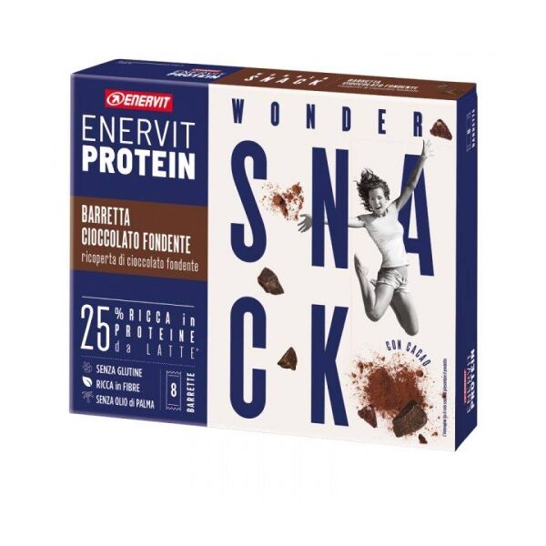 enervit protein snack cioccolato fondente 8 barrette