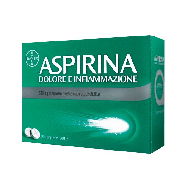 bayer spa aspirina dolore infiammazione 20 compresse 500mg