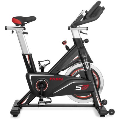 Fassi Fit Bike S27 Gruppo volano 27 kg, Fitness Training App, trasmissione a cinghia, pedali SPD bilanciati Fassi Fit Bike S27 Gruppo volano 27 kg, Fitness Training App, trasmissione a cinghia, pedali SPD bilanciati