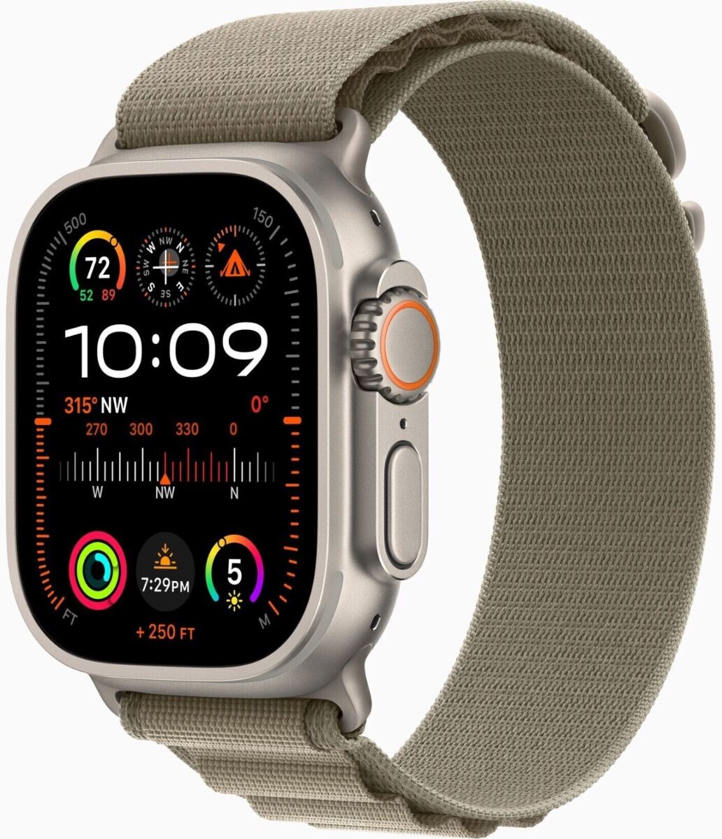 Apple Watch Ultra 2 GPS+Cellular 49mm Titanio con Cinturino Alpine Loop M Olive EU