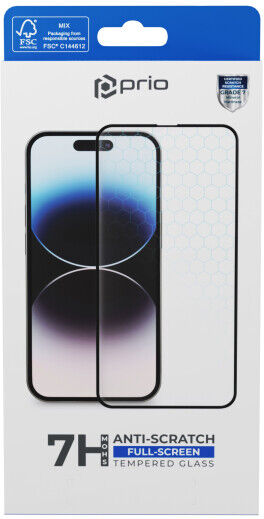 Prio 3D Anti-Scratch Tempered Glass iPhone 15