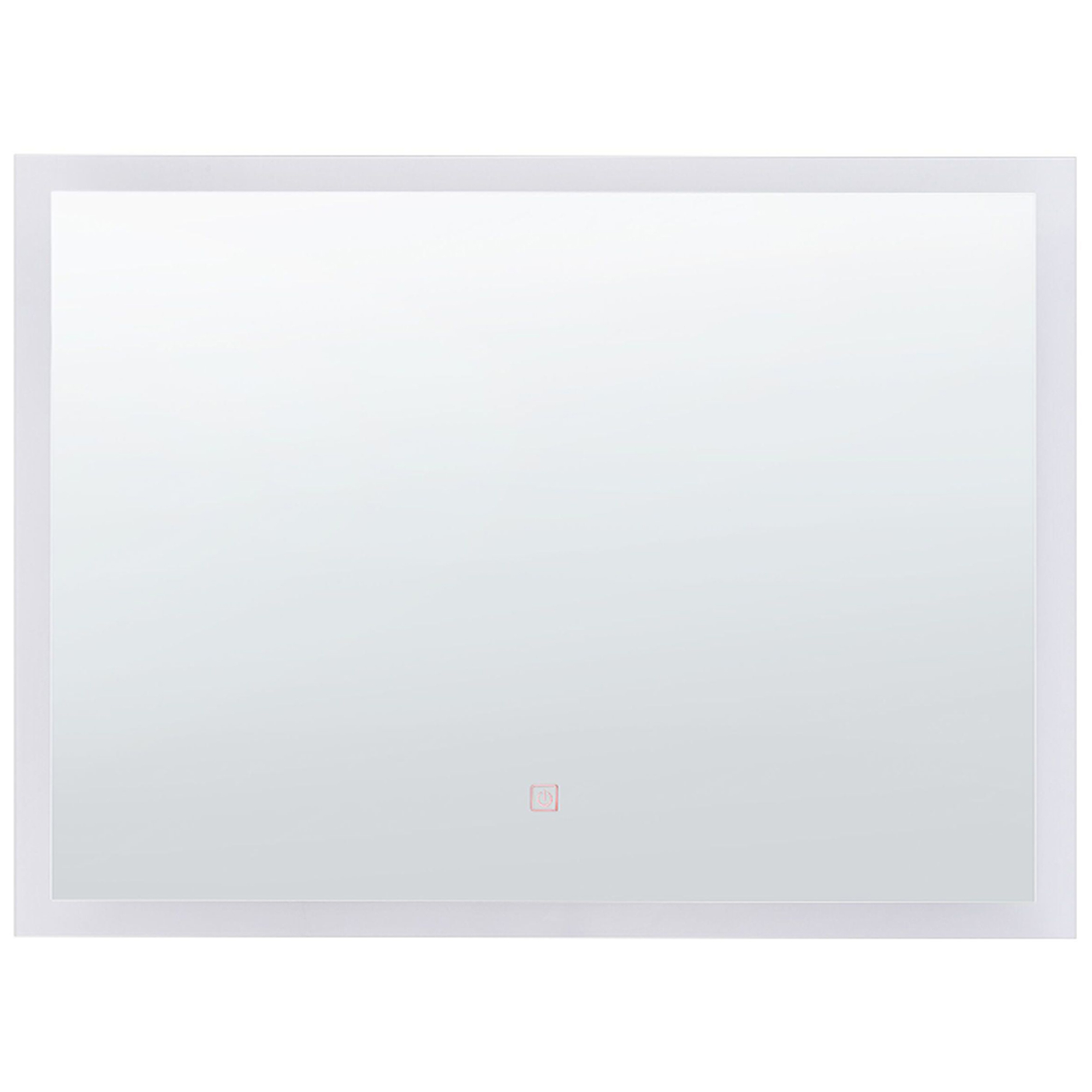 Beliani Specchio da bagno illuminato a LED Rettangolare 60 x 80 cm Glamour