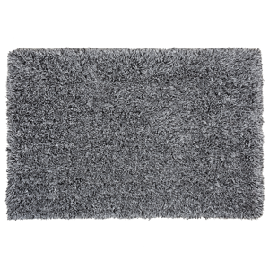 beliani tappeto shaggy color grigio sale e pepe 160x230 cm