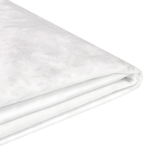 Beliani Fodera per struttura letto in velluto bianco per letto 180 x 200 cm sfoderabile Bianco