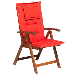 Beliani Cuscino per sedia da giardino Cuscino per schienale in poliestere rosso Design