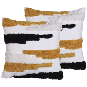 beliani set di 2 cuscini decorativi multicolore 45 x 45 cm cuscino per la casa accessor multicolore
