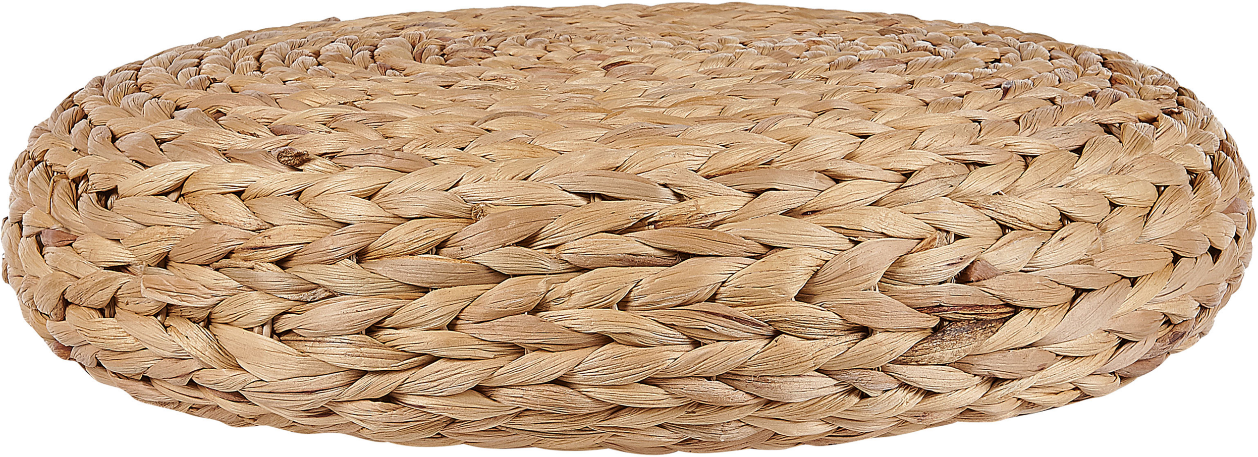 Beliani Cuscino da pavimento Giacinto d'acqua naturale 40 x 40 x 10 cm Pouf rotondo mod Beige