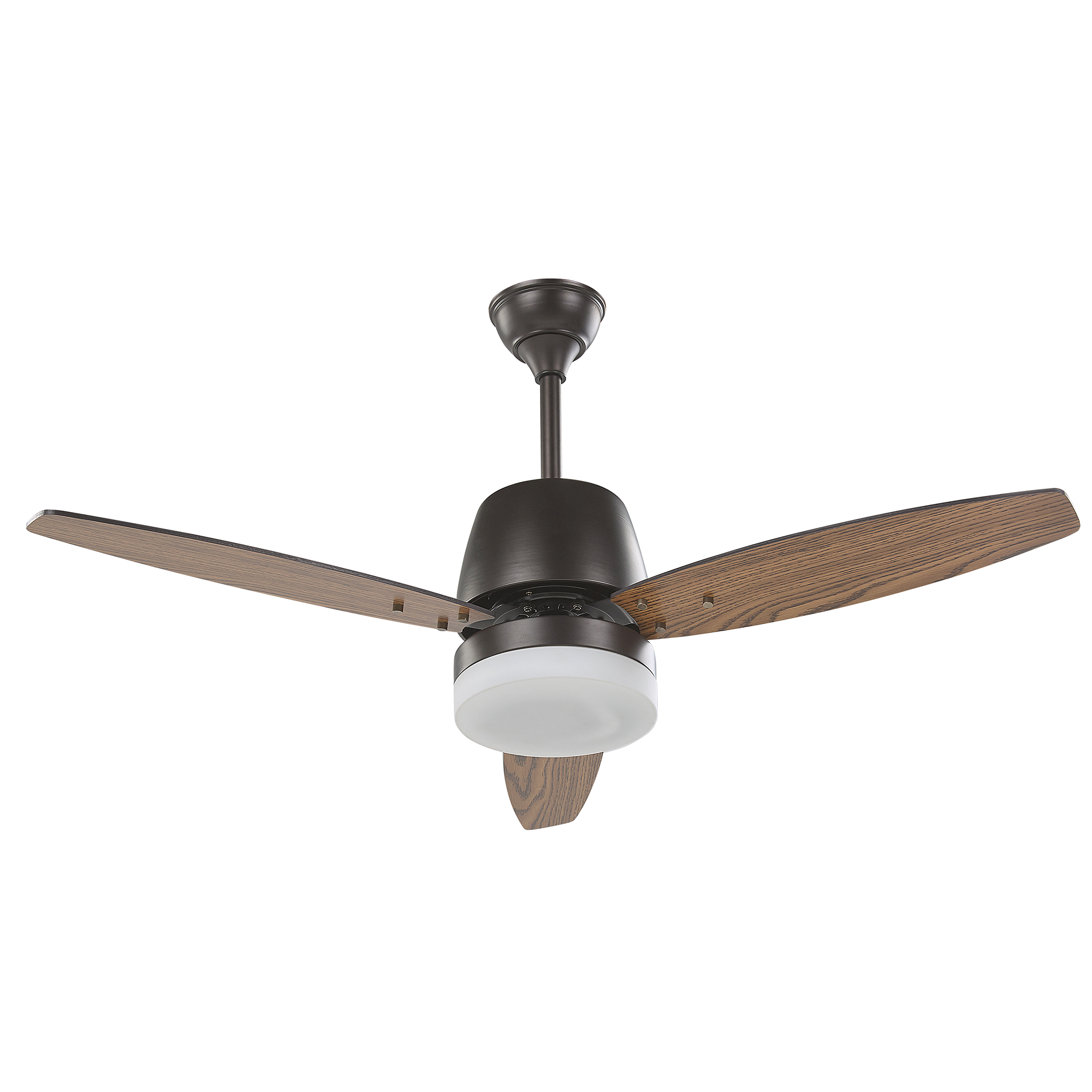 Beliani Ventilatore Da Soffitto Pannello Mdf Legno Scuro E Nero E Telecomando