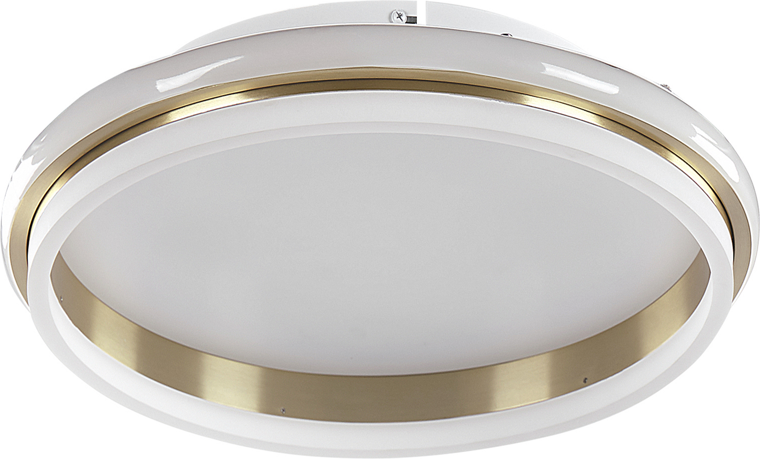 Beliani Lampada da soffitto a LED in metallo dorato 42 cm Paralume ad anello in acrilic Oro