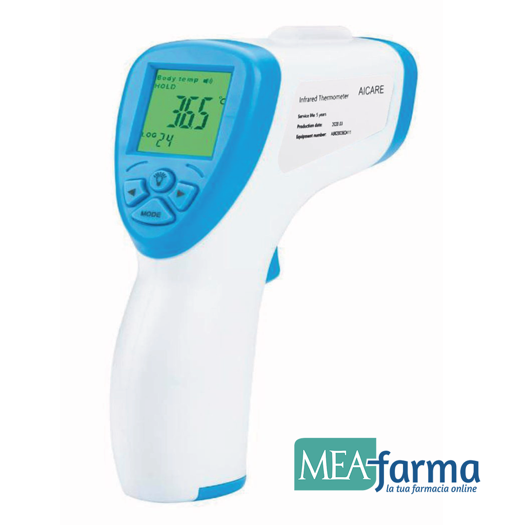 termoscanner termometro ad infrarossi con display digitale [ senza contatto con la pelle ]