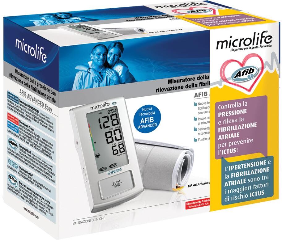 colpharma srl microlife afib advanced easy misuratore di pressione da braccio