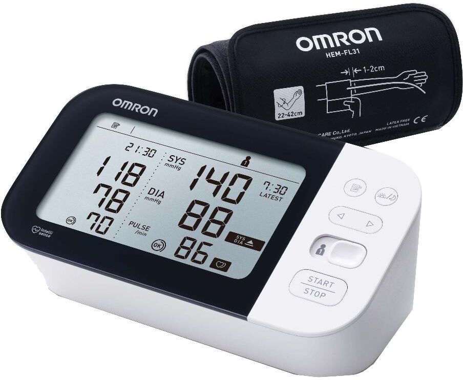 corman omron m7 intelli it misuratore di pressione automatico da braccio - monitoraggio pressione sanguigna - 1 pezzo