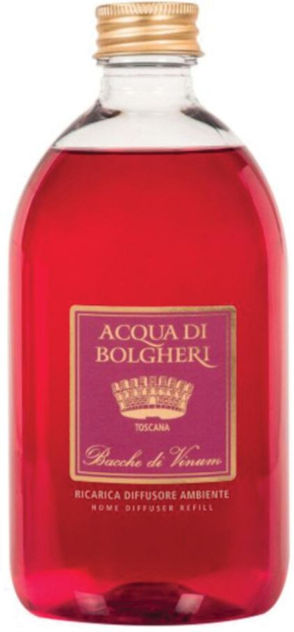 acqua di bolgheri srl acqua di bolgheri ricarica diffusore ambiente bacche di vinum 500ml - celebra l'eleganza olfattiva di bolgheri