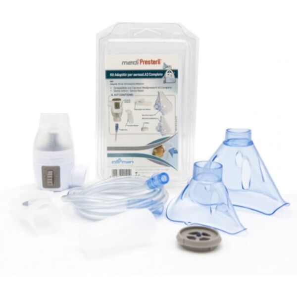 corman mediprestil kit nebulizzazione adartair a3 complete - nebulizzatore portatile per trattamenti respiratori