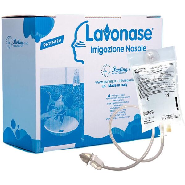 purling irrigazione nasale lavonase 500ml 5 pezzi