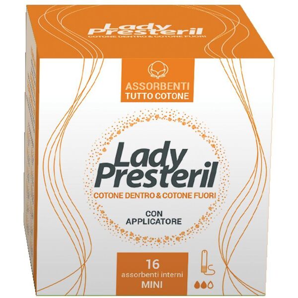 corman spa lady presteril assorbenti interni mini giorno 16 pezzi - protezione discreta per una giornata attiva