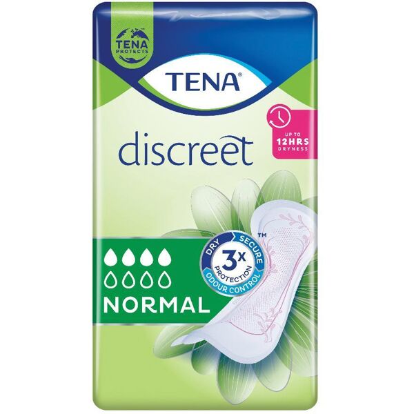 essity italy spa tena lady discreet normal assorbenti 12 pezzi - protezione e discrezione per incontinenza leggera