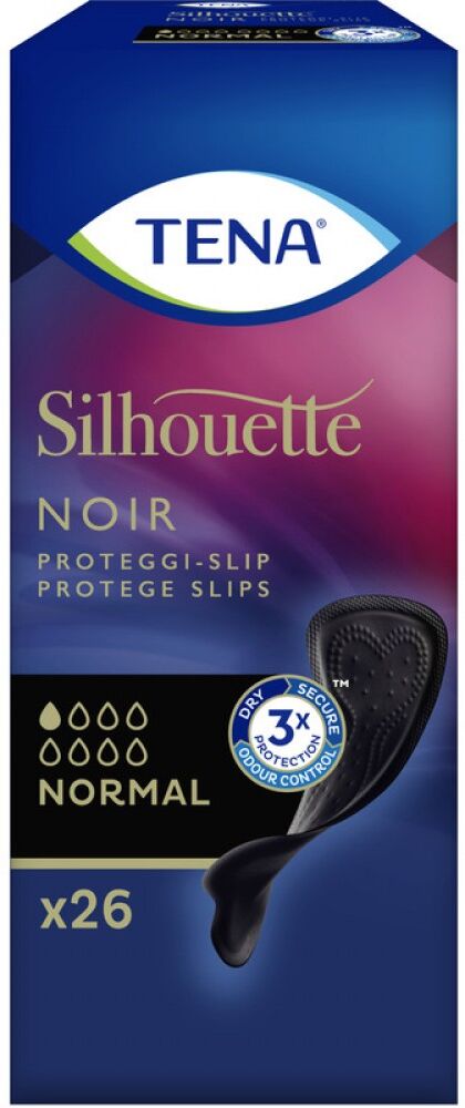 essity italy spa tena silhouette noir normal 26 pezzi - proteggi-slip neri per perdite urinarie leggere