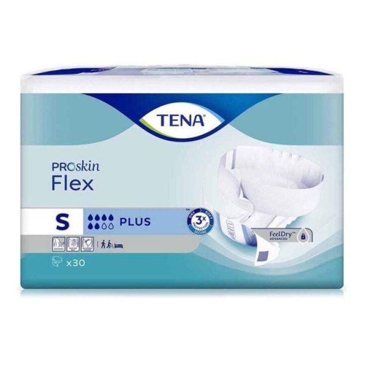 essity italy spa tena flex plus pannolone a cintura small 30 pezzi - protezione avanzata e comfort ergonomico