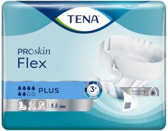 essity tena flex plus pannolone a cintura per incontinenza taglia xl 30 pezzi - protezione avanzata e comfort totale