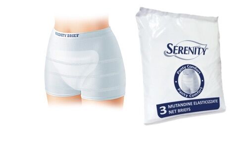 serenity spa serenity mutandine panty comfort taglia l 3 pezzi - protezione e comfort per le perdite urinarie