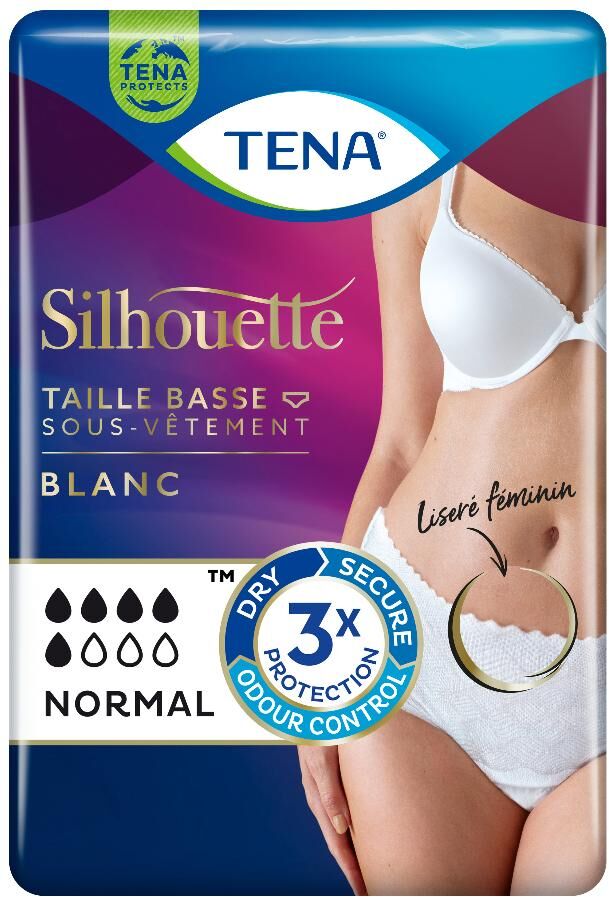 essity italy spa tena silhouette blanc taglia m 6 pezzi - mutandine eleganti e discrete per incontinenza urinaria