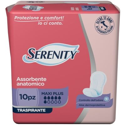 Assorbente Serenity Maxi Plus - Materiale traspirante Assorbente Serenity Maxi Plus - Materiale traspirante