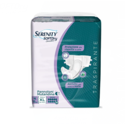 SERENITY SpA SERENITY Pann.Mut.SD MxXL 15pz SERENITY SpA SERENITY Pann.Mut.SD MxXL 15pz