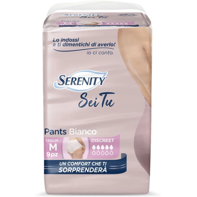 SERENITY SpA Serenity Sei Tu Discreet Pants Taglia M, 9 pezzi SERENITY SpA Serenity Sei Tu Discreet Pants Taglia M, 9 pezzi