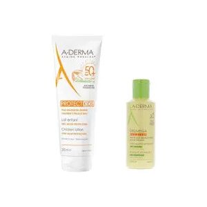 aderma (pierre fabre it.spa) a-derma duo protect kids - latte solare spf50+ 250 ml + olio massaggio 100 ml