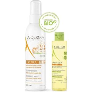 aderma (pierre fabre it.spa) a-derma protect kids duo spray spf50+ 200ml con omaggio olio exomega 100ml