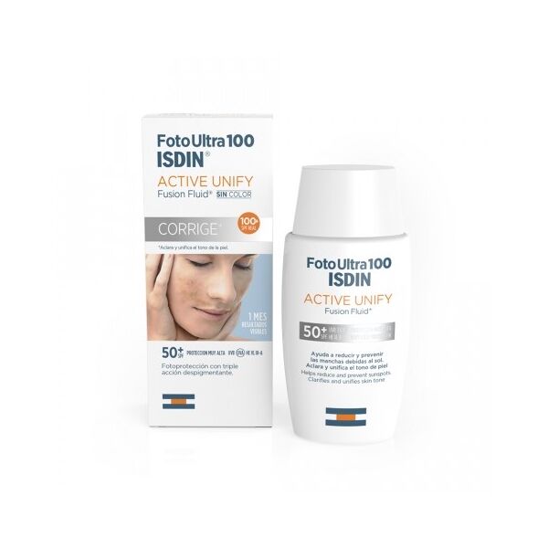 isdin srl fotoultra isdin active unify fusion fluid corregge 50 spf / 100spf reale 50ml