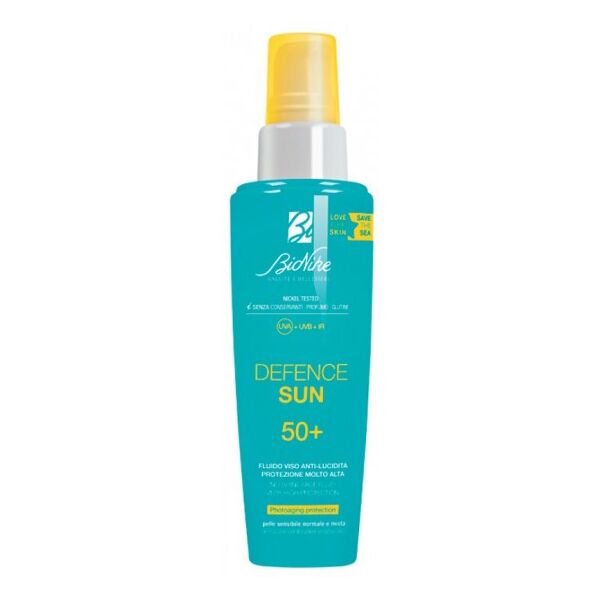 bionike defence sun fluido viso anti-lucidità spf50+ 50ml: protezione solare per pelle normale e mista