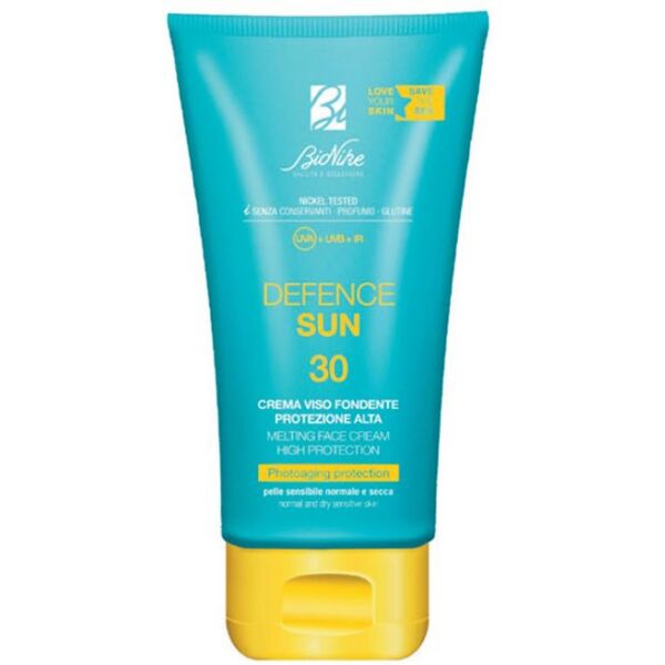 crema solare viso fondente spf 30, bionike, 50ml - protezione solare per pelle sensibile