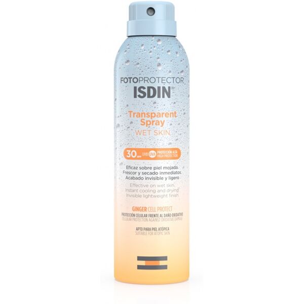 isdin srl isdin fotoprotector transparent spray corpo wet skin spf30 250ml - protezione solare avanzata