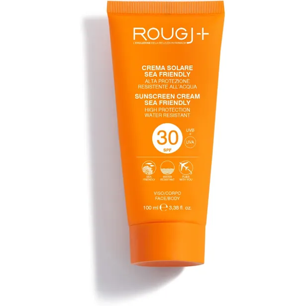 rougj group srl rougj solare crema solare spf30 100ml - protezione solare adatta a pelli mediamente chiare