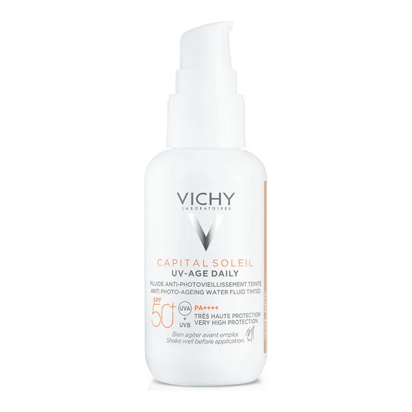 vichy capital soleil uv-age daily colorato spf50+ 40ml - protezione quotidiana uv elevata + correzione anti-età