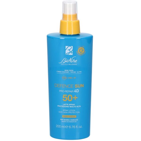 Bionike Defence Sun, Latte Spray Solare SPF50+ Protezione Molto Alta, 200 ml