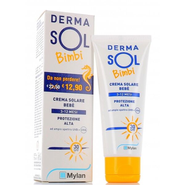 meda pharma spa dermasol bimbi crema solare bebè 3-12 mesi protezione alta spf30 75 ml