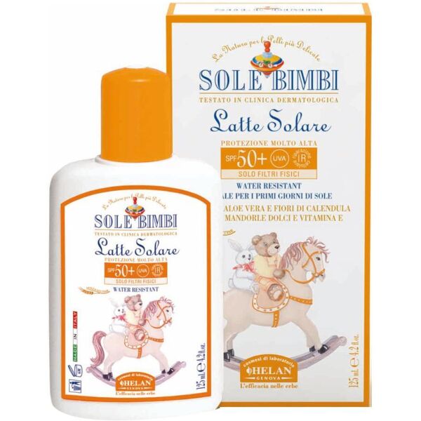 helan cosmesi srl helan sole bimbi latte solare spf50+ 125ml - protezione intensa per le pelli più sensibili