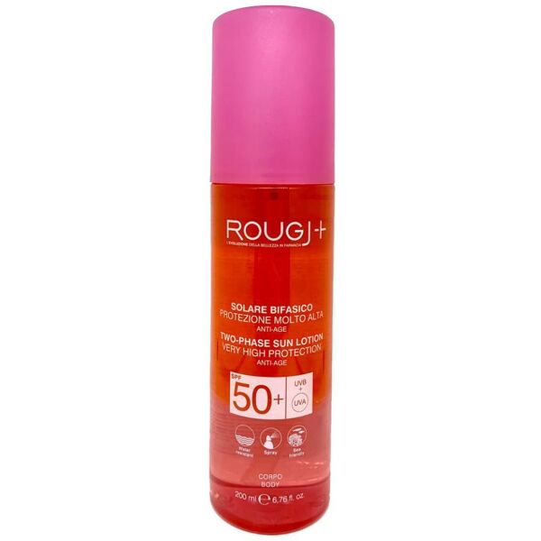 rougj group srl rougj solare bifasico alta-protezione anti-age spf50+ 200ml - spray solare antiage per pelle sensibile