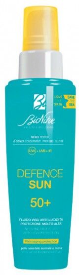 bionike defence sun fluido viso anti-lucidità spf50+ 50ml: protezione solare per pelle normale e mista