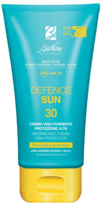 crema solare viso fondente spf 30, bionike, 50ml - protezione solare per pelle sensibile