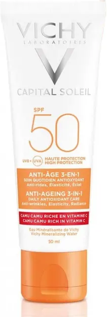 vichy capital soleil crema solare anti-age spf50 50ml - crema viso anti-età