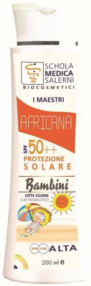 morelia srl africana - protezione spf50+ latte solare bambini con antimicotico 200ml, sicurezza e protezione solare per i più piccoli